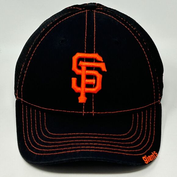 San Francisco SF Giants Child Youth Hat Baseball Cap New Era Black Flex Fitted - Picture 10 of 10
